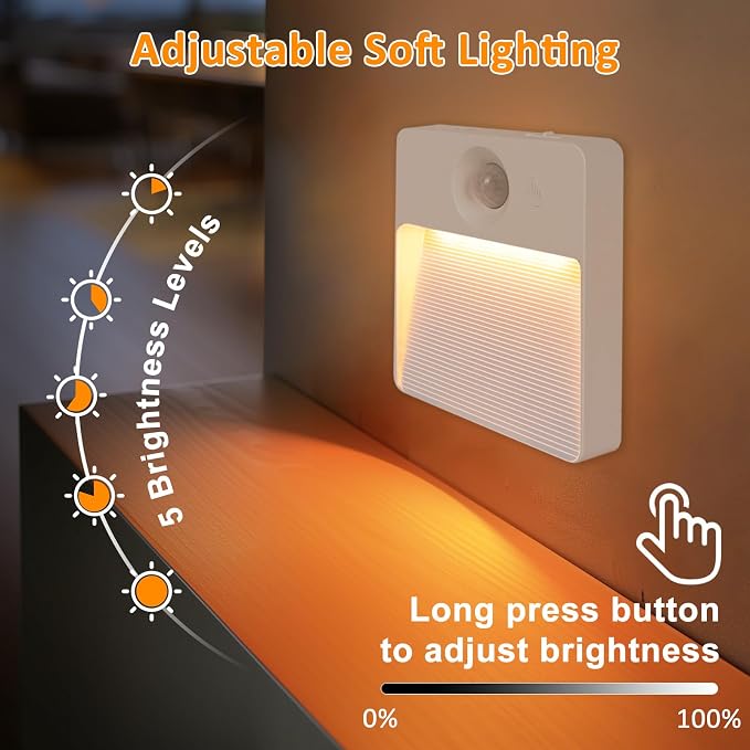 Guankai 8 Pack Rechargeable Motion Sensor Stair Light - Image 4