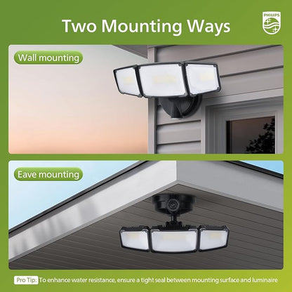 Philips 72W 7400LM LED Flood Lights Outdoor, Dusk to Dawn Aluminum Security - Image 5