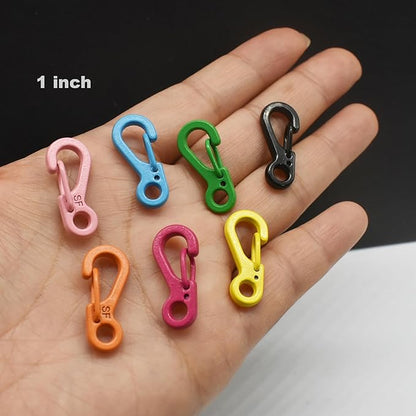Mini Carabiner Clips with Metal Spring Wiregate Hook and Little Eye Hole - Image 6