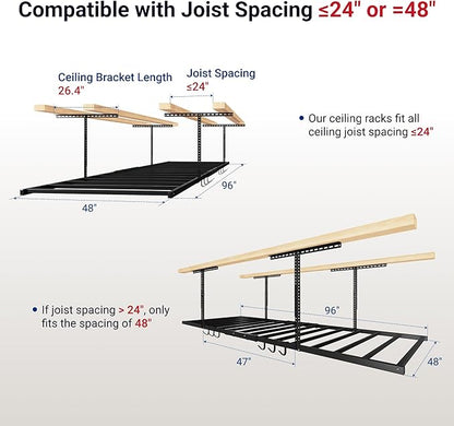 FLEXIMOUNTS 4x8 Overhead Garage Storage Rack - Image 3