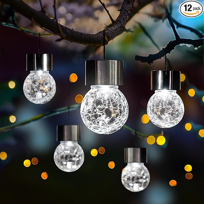Solpex 12 Pack Hanging Solar Lights Outdoor, Solar Outdoor Lights Decorative by Solpex