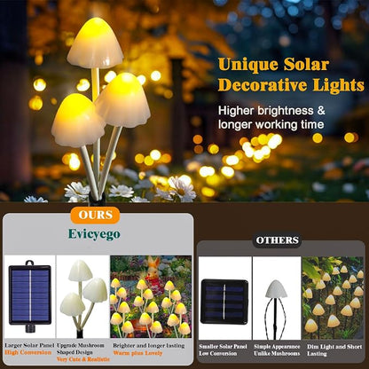 Solar Mushroom Lights for Outside, Unique Mushroom Garden Decor Gifts, Cute - Image 6