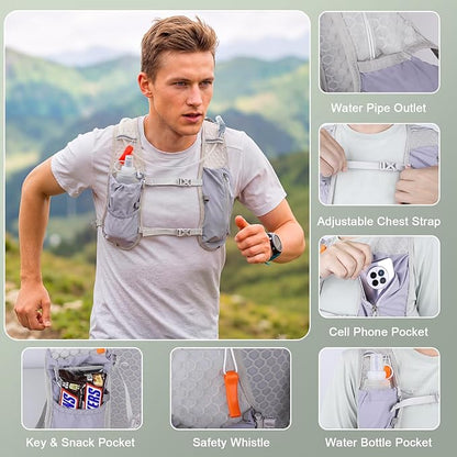 KUYOU Running Vest for Women & Men, Lightweight Hydration Backpack - Image 3