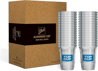 Top Cup – 16 Ounce, Reusable Aluminum Party Cups | Cold-Holding, Recyclable by TopCup