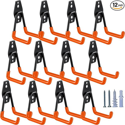 HUPBIPY Heavy Duty Garage Hooks 12 Pack, 2.8 inch Small U Shaped Hanger by HUPBIPY