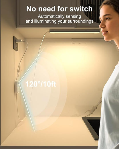 ASOKO Motion Sensor Dimmable Led Under Cabinet Lighting, 12 inches Plug in Led - Image 3