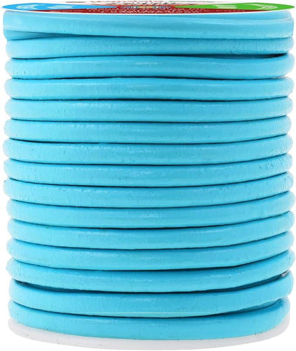 Mandala Crafts Round Genuine Turquoise Leather Cord - Image 2