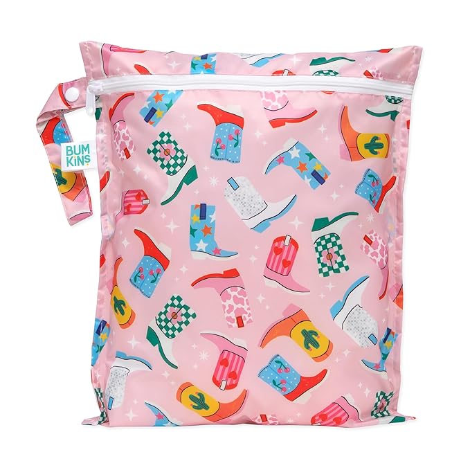 Bumkins Waterproof Wet Bag for Baby, Swim Suit, Cloth Diapers, Pump Parts by Bumkins