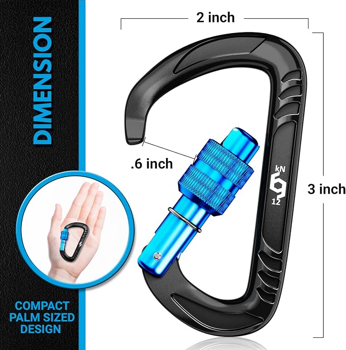 Rhino Produxs 12kN Heavy Duty Carabiner Clips, - Image 2