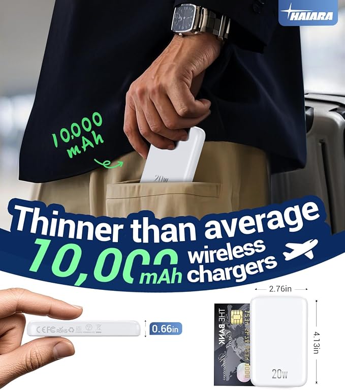 Portable Charger for Magsafe Power Bank - 10000mAh Magnetic Phone Charger - Image 2