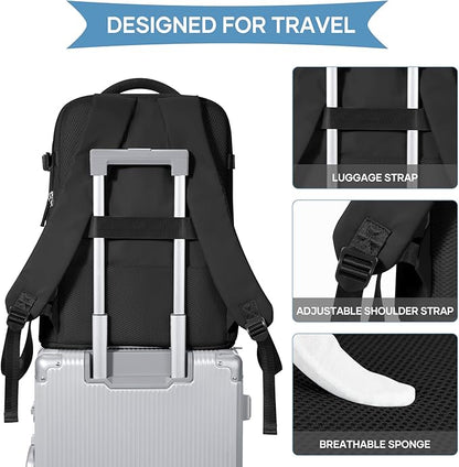 coowoz Large Travel Backpack For Women Men, Carry On Backpack Flight Approved - Image 6