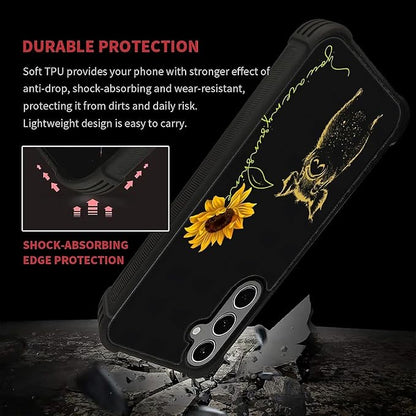 for Samsung Galaxy S24 S25 Plus Case, Pig Sunflower Yellow Sunshine Pattern - Image 6