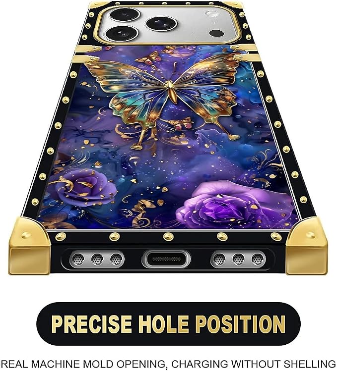 for iPhone 17 Pro Case Luxury Golden Decoration - Image 5