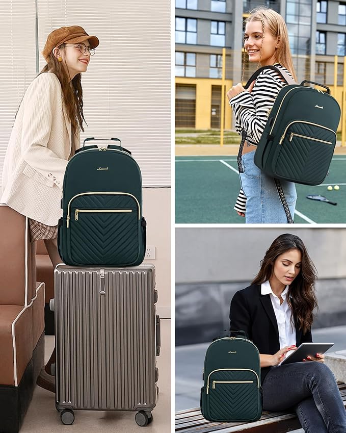 LOVEVOOK Laptop Backpack Purse for Women, Work Business Travel Computer Bags - Image 6