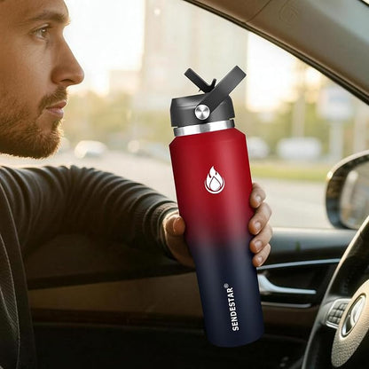 SENDESTAR 40oz Water Bottle Wide Mouth Stainless Steel Vacuum Insulated Double - Image 5