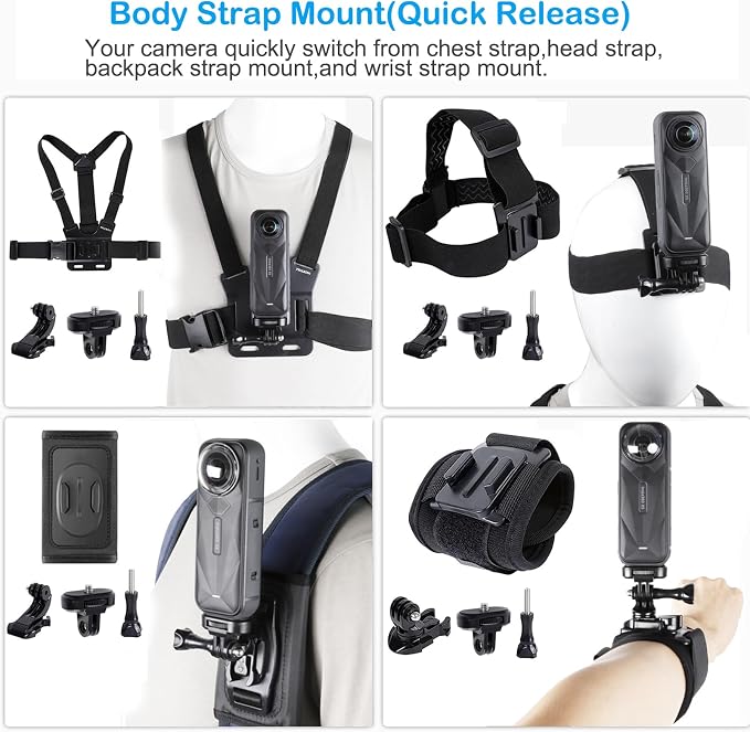 Accessories Kit for Insta360 One X5/X4/X4 Air/X3/X2, One R, X and GoPro Hero 9 - Image 3