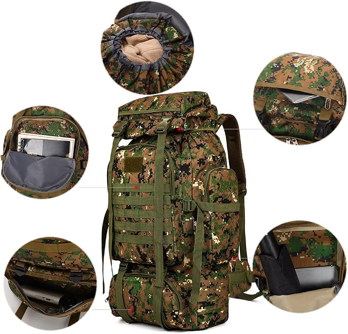 Hiking Backpack for Men 70L/100L Camping Backpack Military Rucksack Molle 3 - Image 7