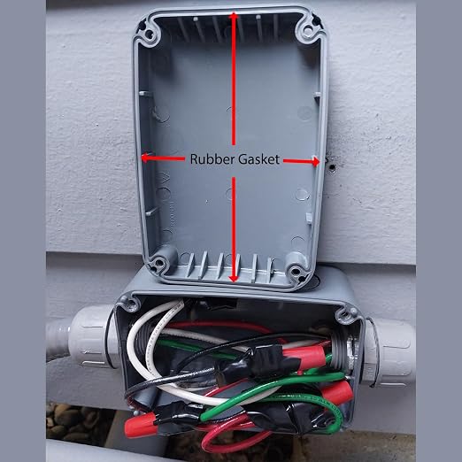 IP66 Weatherproof Electrical Project Boxes in Grey, Nineleaf PVC/ABS Plastic - Image 7