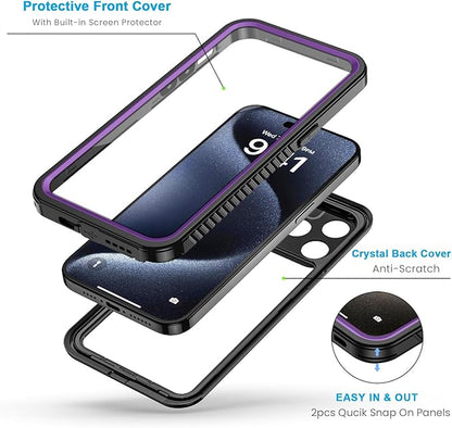 Lanhiem for iPhone 15 Pro Case, IP68 Waterproof Dustproof Shockproof Cases - Image 3