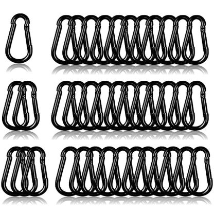 40PCS M4 Heavy Duty Carabiner Clip, 1.57Inch Snap Hook Quick Link Small by XHAMXE