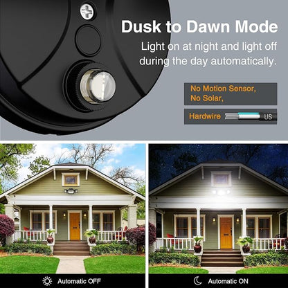 Onforu 70W Dusk to Dawn Outdoor Lighting, 7000LM Black Flood Lights Outdoor - Image 3