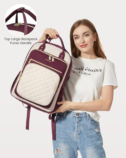 LOVEVOOK Laptop Backpack for Women, Fashion Travel Work Commuter Backpack Purse - Image 3
