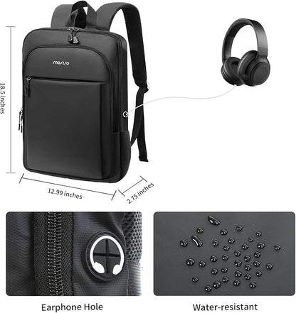 MOSISO Laptop Backpack for Men, Slim Lightweight Compact Computer Backpack for - Image 4