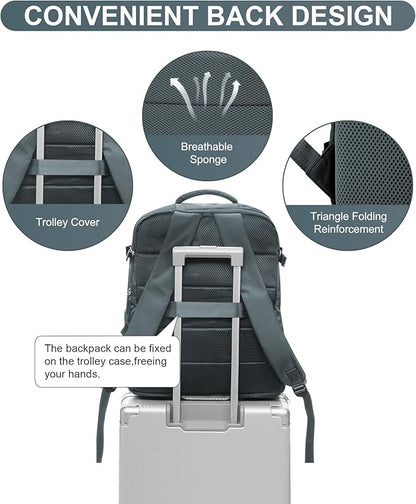 WONHOX Large Travel Backpack Carry on Flight Approved Laptop Work Business - Image 5