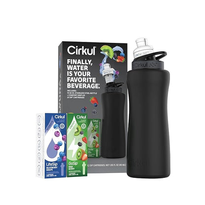 Cirkul 32oz. Matte Black Stainless Steel Water Bottle Starter Kit - Image 2