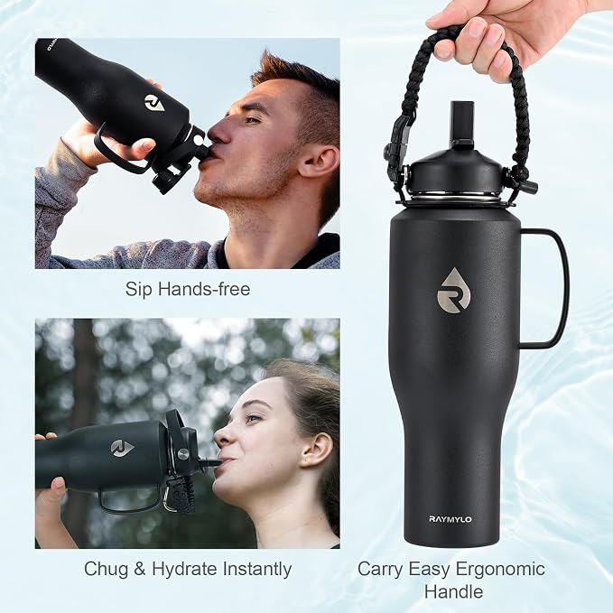 RAYMYLO 32oz Stainless Steel Water Bottle, Triple Wall Vacuum Insulated Water - Image 3