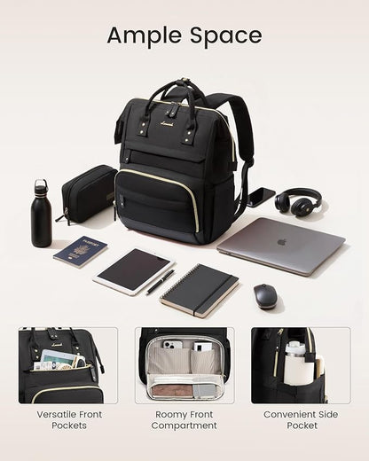 LOVEVOOK Laptop Backpack for Women, 15.6 Inch Work Business Backpacks Purse - Image 4