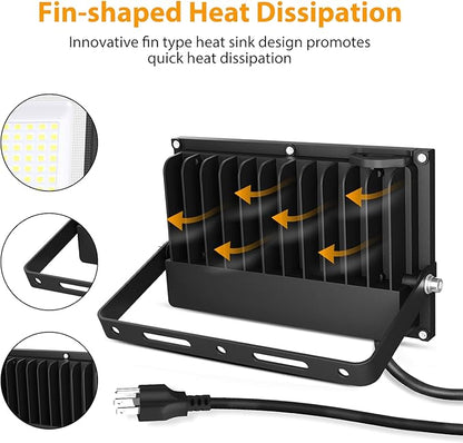 Onforu 80W Flood Lights Outdoor, 8000lm Bright LED Work Light - Image 5