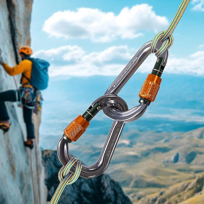 SOB Heavy Duty Steel Carabiner Clips -Auto Locking Climbing Carabiner, - Image 6