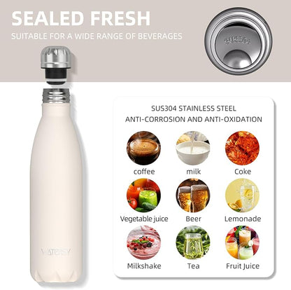 WATERSY Stainless Steel water bottles, 17oz/500ml Insulated Water Bottles - Image 8
