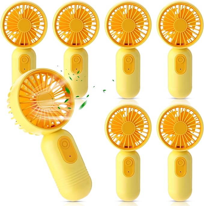 Rossesay 6 Pcs Mini Portable Fan Bulk Cute Handheld Lightweight Small Little by Rossesay