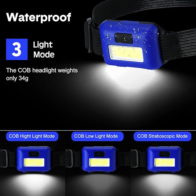 Macarrie 30 Pcs LED Headlamp Flashlight - Image 3