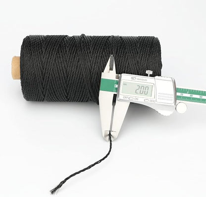 KINGLAKE 426 Feet Nylon Twine #36 Black Nylon String 2mm - Image 2