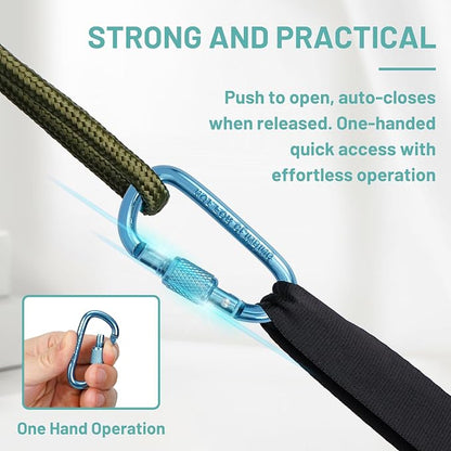 Multi-Pack Aluminum Carabiner Clips, Outdoor Activities - Image 4