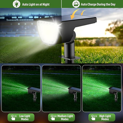 GKGG Solar Lights Outdoor Waterproof IP65, Solar Powered 76 LED 3 Lighting - Image 6