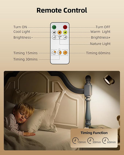 LED Wall Mounted Lights, Rechargeable Wall Sconces - Image 2