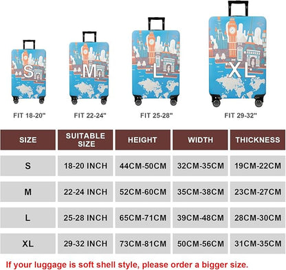 WUJIAONIAO Travel Luggage Cover Baggage Suitcase Cover Protector Skins 18-32 - Image 5