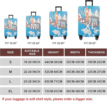 WUJIAONIAO Travel Luggage Cover Baggage Suitcase Cover Protector Skins 18-32 - Image 5