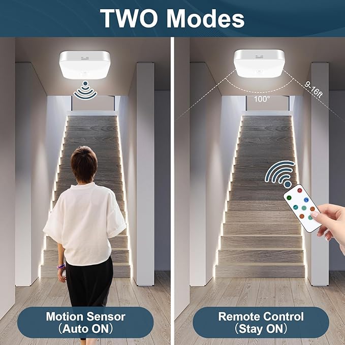 Motion Sensor Rechargeable Ceiling Light Indoor/outdoor - Image 3