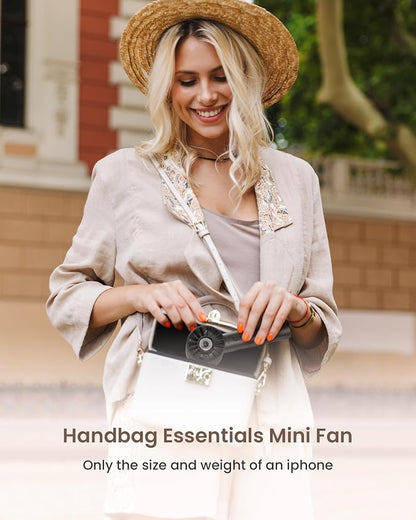 Portable Mini Handheld Turbo Fan, 4 Speed High Velocity Personal Cooling Device - Image 7