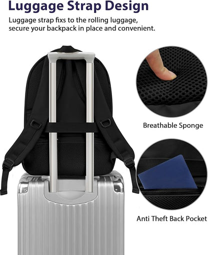MATEIN 17 Inch Laptop Backpack for Work, Airline Approved Carry On Travel - Image 3