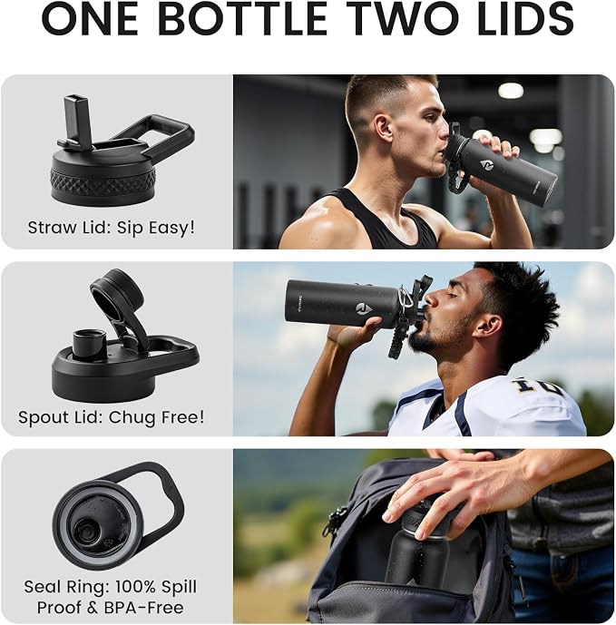 RAYMYLO Insulated Water Bottle 40 oz, Triple Wall Vacuum Stainless Steel - Image 5