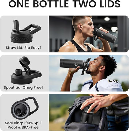 RAYMYLO Insulated Water Bottle 40 oz, Triple Wall Vacuum Stainless Steel - Image 5