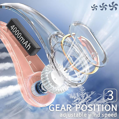 FrSara Neck Fan, Portable Personal Fan Strong Wind, Air Volume, 360° Cooling - Image 4