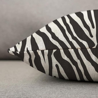 TKS MITLAN Zebra Print Pillow Covers 18 x 18 Inch Black White Leopard Line - Image 6