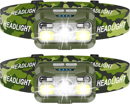 LHKNL Headlamp Rechargeable, Lumen Super Bright Motion Sensor Head Lamp - Image 8